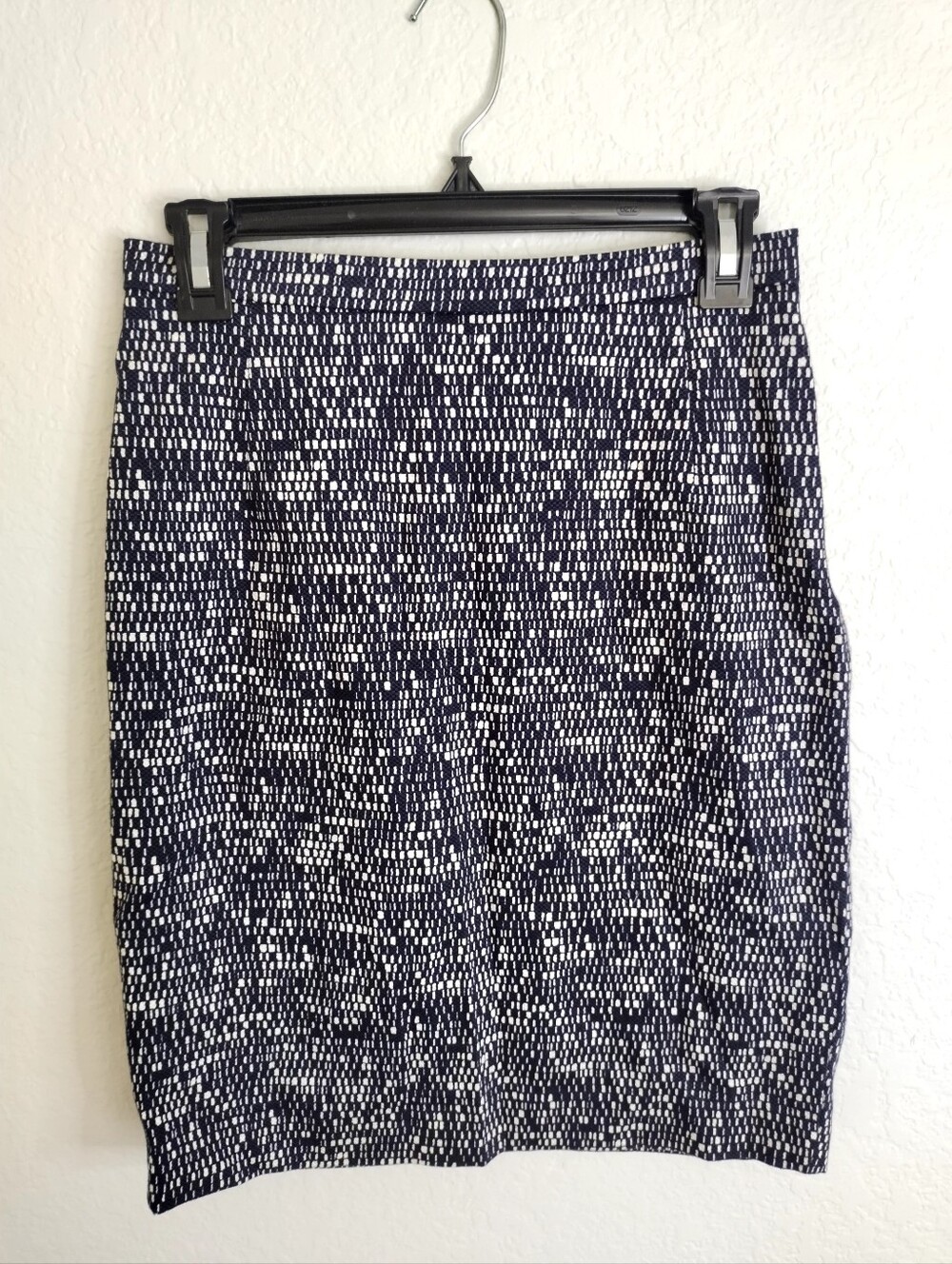 MaxMara Weekend Abstract Side Zip Pencil Cotton Skirt Sz 4